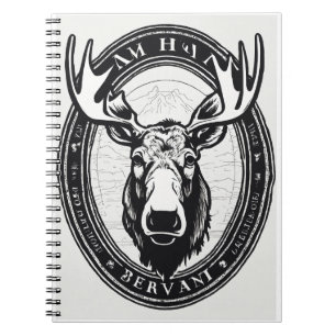 Minimal Moose Head Logo Notebook