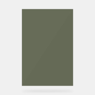 Minimal Moss Green Acrylic Sign – Customisable