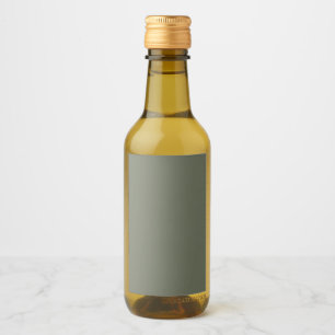 Minimal Moss Green Bottle Label – Customisable
