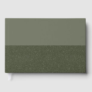 Minimal Moss Green Foil Guestbook
