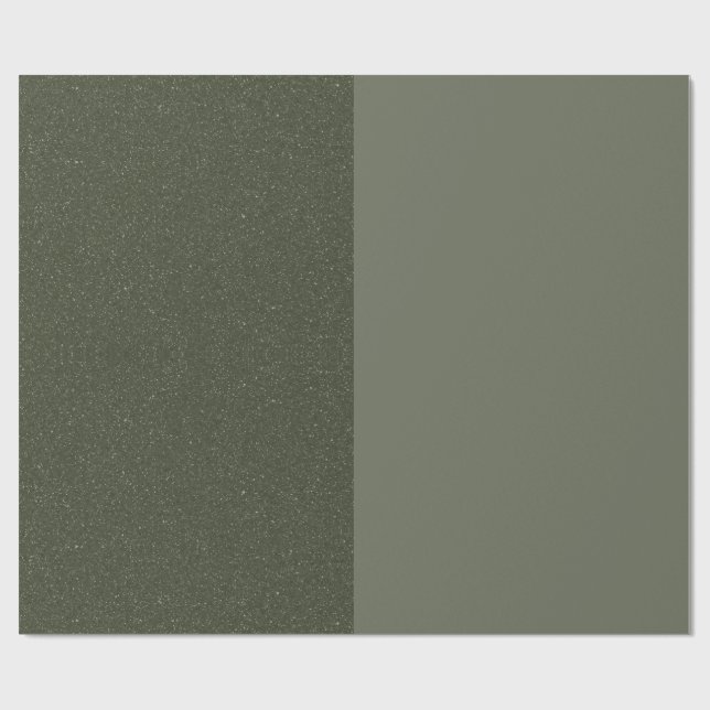 Minimal Moss Green Gift Wrap Paper – Customisable (Flat)