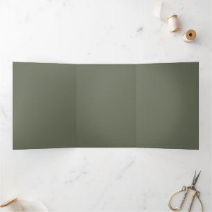 Minimal Moss Green Trifold Letter – Customisable