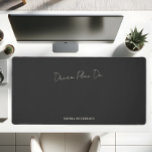 Minimal Motivational Dream Plan Do Script Black Desk Mat<br><div class="desc">Introducing our personalised desk mat, where minimalism meets motivation. Crafted for the ambitious individual, this mat is a fusion of style and inspiration. At its centre, the empowering mantra "Dream. Plan. Do." is beautifully scripted in a modern font, serving as a daily nudge towards your goals. Paired with this, your...</div>