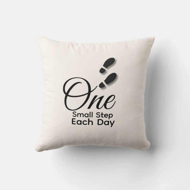 Minimal Motivational Throw Pillow-Home Decor Cushion (Back)