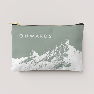 Minimal Mountain Rustic Adventure Pale Olive Accessory Pouch