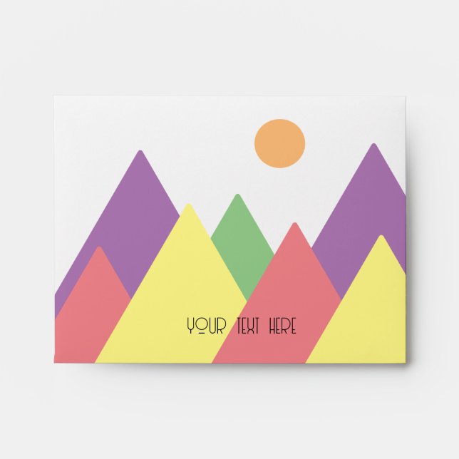 minimal mountain simple mcm mid century Envelope (Front)