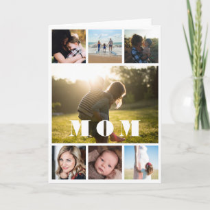 Minimal Mum Collage Mother's Day Photo Card