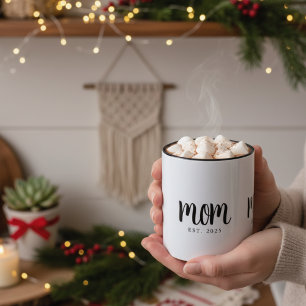 Minimal Mum Established Gift New Mum Two-Tone Coffee Mug