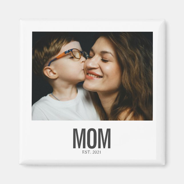 Minimal Mum Established Vintage Instant Photo Magnet (Front)