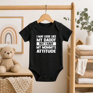 Minimal Mummy Attitude Baby Design Bodysuit