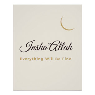 Minimal Muslim aesthetic poster