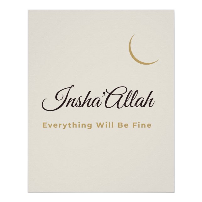  Minimal Muslim aesthetic poster  (Front)