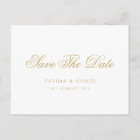 Minimal Muslim White Save The Date