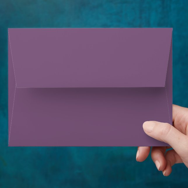 Minimal Muted Purple Wedding Invitation Matching  Envelope (Hand)