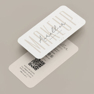 Minimal Nail Tech Lashes Makeup artist Sand Business Card