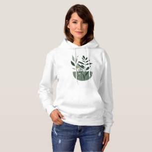Minimal Nature Leaves Women’s Hoodie   Botanical A