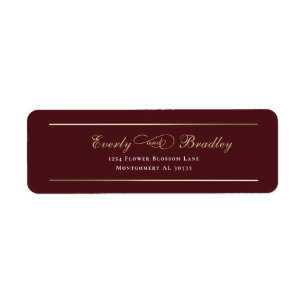 Minimal Navy Background White Gold Elegant Address