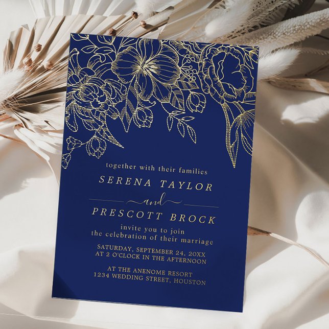 Minimal Navy Bouquet Wedding Real (Creator Uploaded)