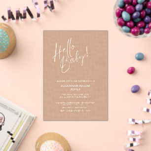 Minimal Neutral  Baby Shower Acrylic Invitation