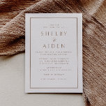 Minimal Neutral Beige Modern Wedding  Invitation<br><div class="desc">Minimal Neutral Beige Modern Wedding Invitation 
See matching collection in Niche and Nest Store</div>