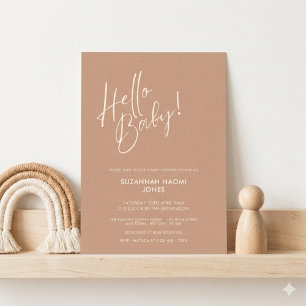 Minimal Neutral Modern Baby Shower Invitation