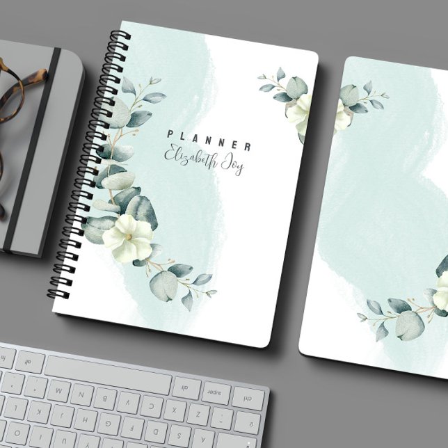 Minimal Neutral Sage Floral Customisable Planner (Creator Uploaded)