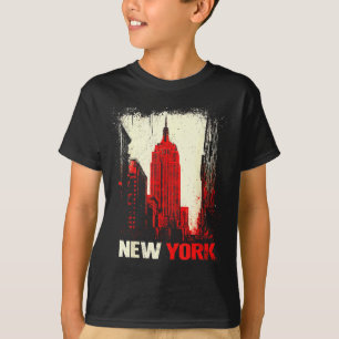 Minimal New York Skyline Punk Grunge T-Shirt