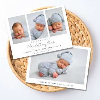Minimal Newborn Announcement