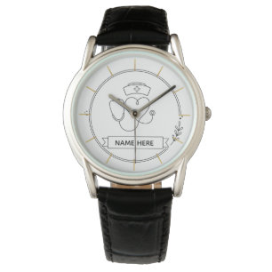 Minimal Nurse Watch Personalized Healthcare Gift