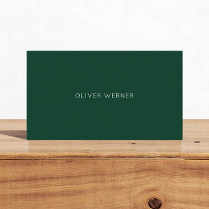 Minimal of the minimalist elegant dark-green business card