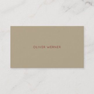 Minimal of the Minimalist Elegant Sepia Business Card