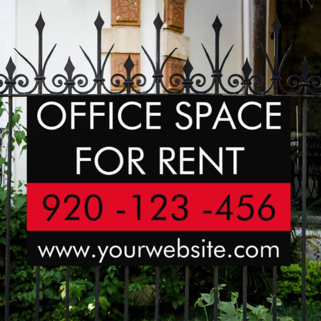Minimal Office for Sale Commercial Real Estate Banner (office space for rent business outdoor banner)