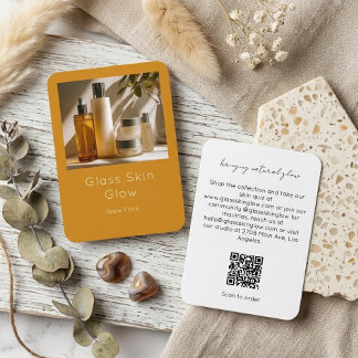 Minimal Ogrange Skincare Brand Products QR Code Business Card