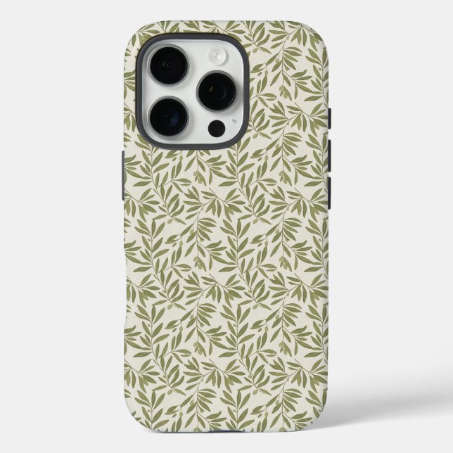 Minimal Olive Branch Pattern Case-Mate iPhone Case (Back)