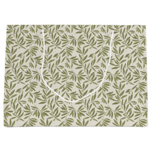 Minimal Olive Branch Pattern Large Gift Bag