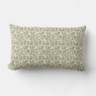 Minimal Olive Branch Pattern Lumbar Cushion