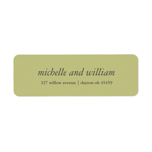 Minimal Olive green and grey  wedding personalised (Front)