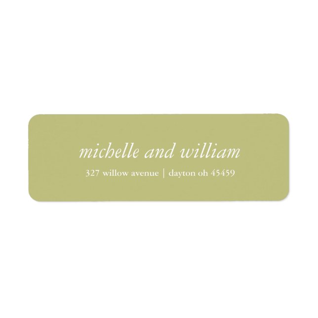 Minimal Olive green  wedding personalised (Front)