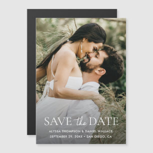 Minimal One Photo Modern wedding magnetic