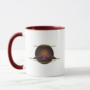 Minimal One-Stroke Mountain Ridge   Sunrise Line Mug