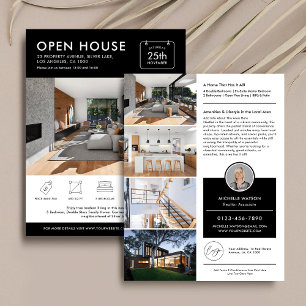 Minimal Open House For Sale Marketing Real Estate Flyer