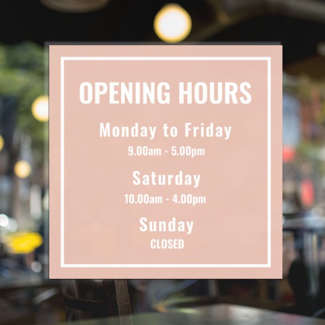 Minimal Opening Hours Pink (Creator Uploaded)