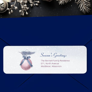 Minimal Ornament Return Address – Winter Holiday
