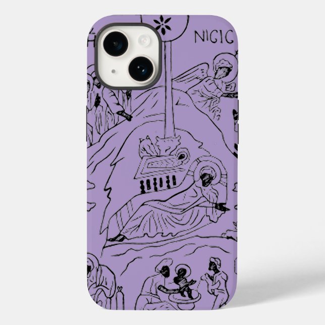Minimal Orthodox Nativity scene Case-Mate iPhone Case (Back)