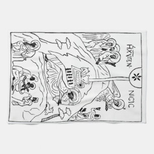 Minimal Orthodox Nativity scene Tea Towel
