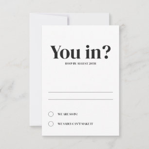 Minimal Oval Wedding Response Cards