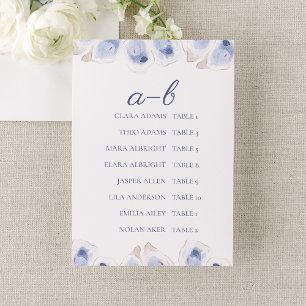 Minimal Oyster Wedding Seating Chart Card