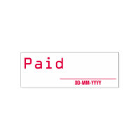 Minimal "Paid" Rubber Stamp
