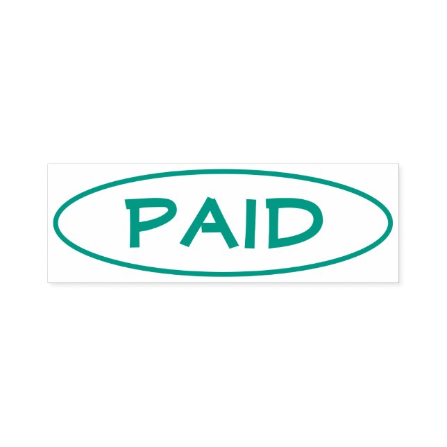 Minimal "Paid" Rubber Stamp (Design)