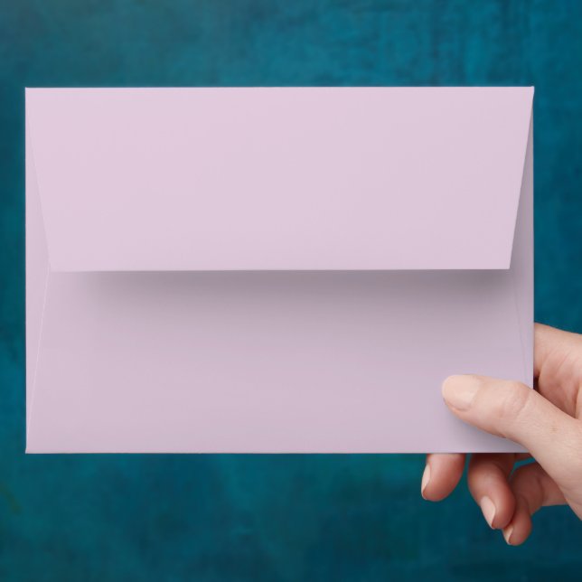 Minimal Pale Purple Matching Wedding Invitation  Envelope (Hand)